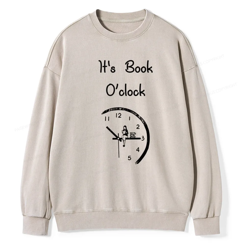 Pagewings Book Brainy Buddy Unisex Washed Sweatshirt