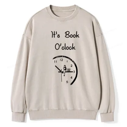 Pagewings Book Brainy Buddy Unisex Washed Sweatshirt