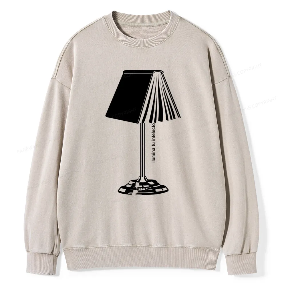 Pagewings Ilumina Tu Intelecto Unisex Washed Sweatshirt