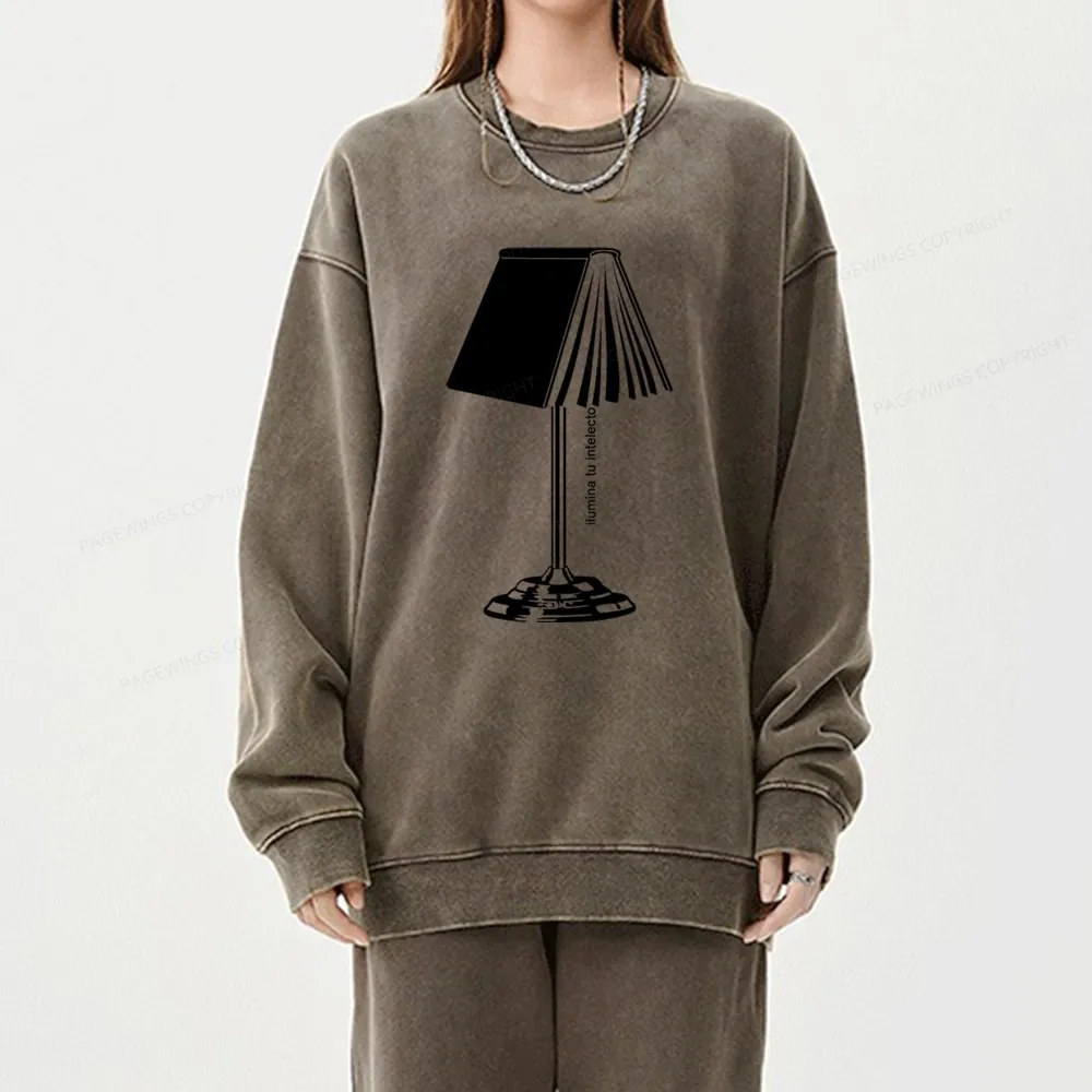 Pagewings Ilumina Tu Intelecto Unisex Washed Sweatshirt