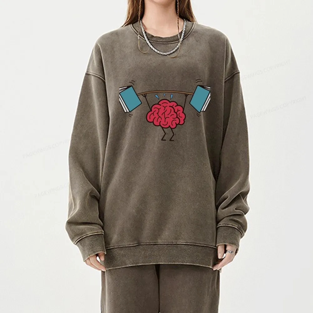 Pagewings It's Book O'Clock Unisex Washed Sweatshirt