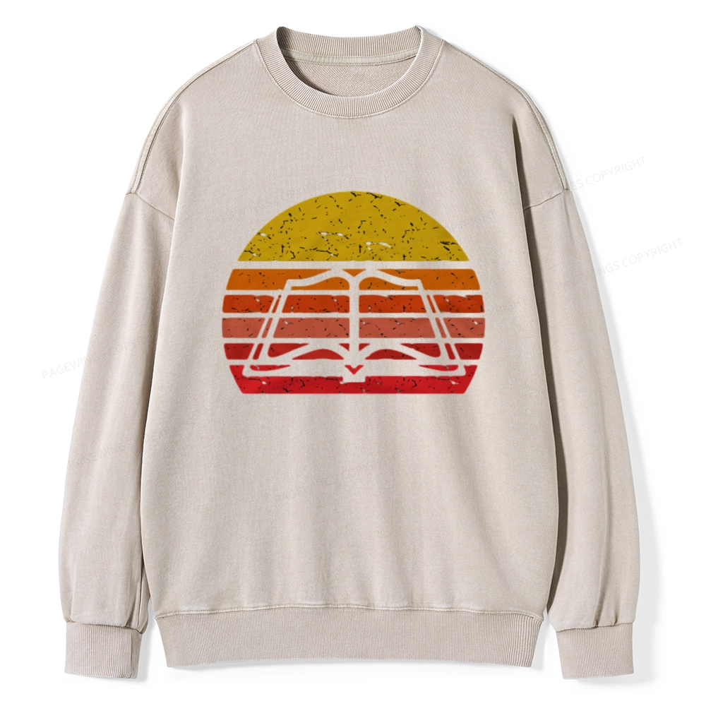Pagewings Vintage Book Reading Lover Unisex Washed Sweatshirt
