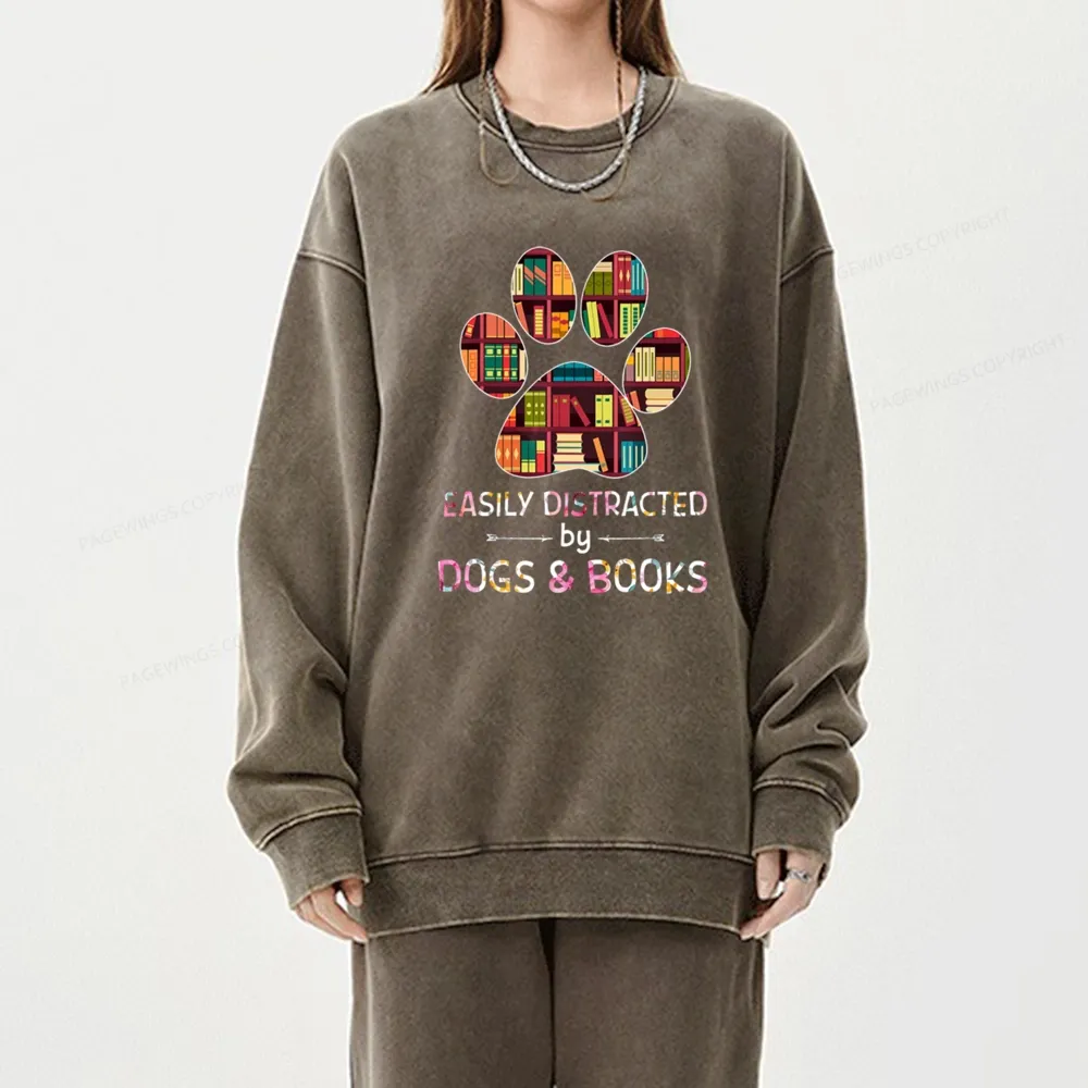 [Copy]Pagewings Mouse Tail's Book Club Unisex Washed Sweatshirt
