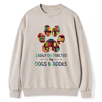 [Copy]Pagewings Mouse Tail's Book Club Unisex Washed Sweatshirt