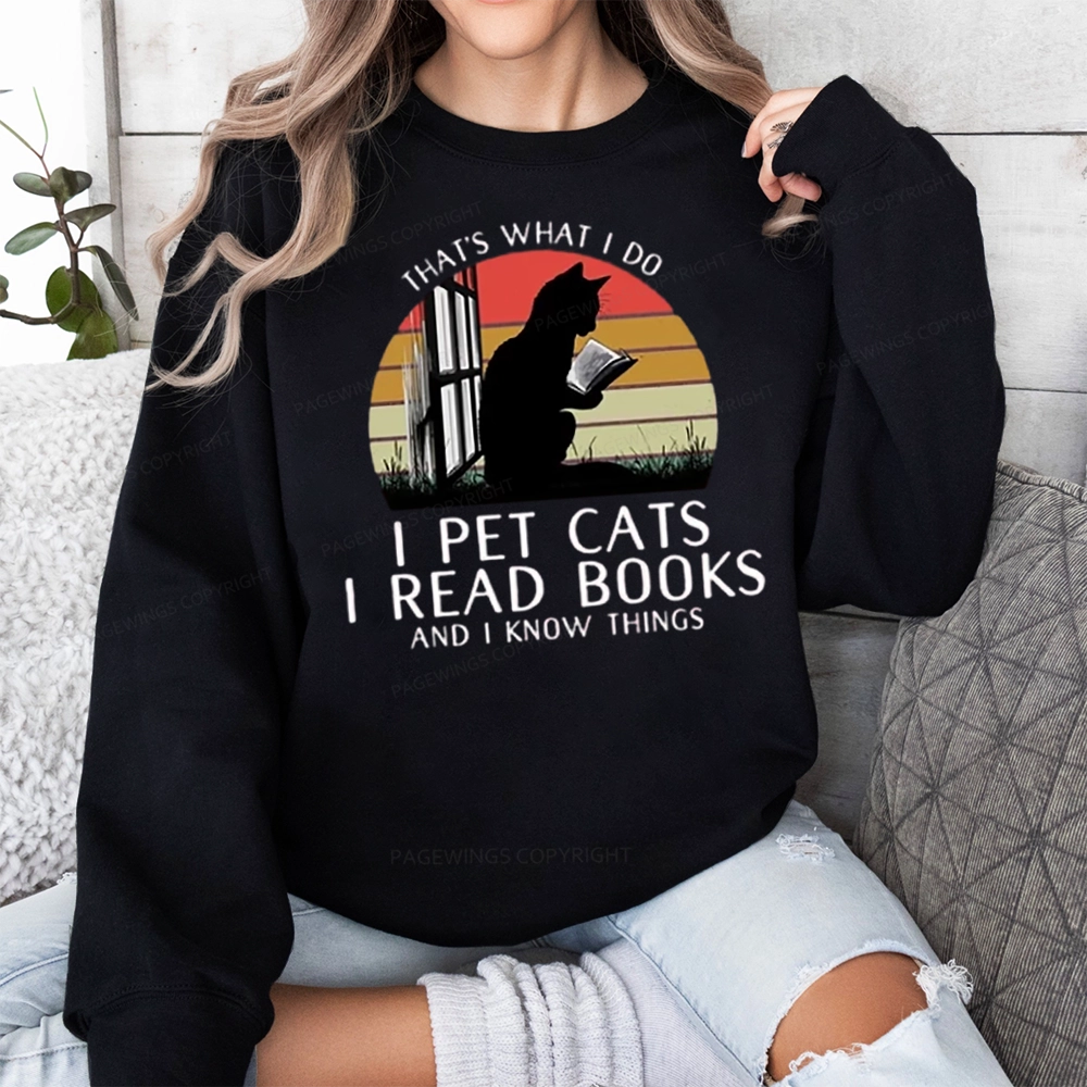 Pagewings Cat And Book Unisex Sweatshirt