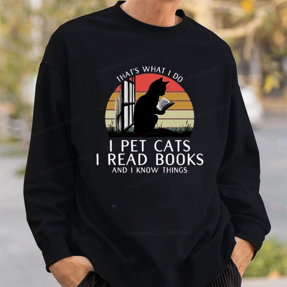 Pagewings Cat And Book Unisex Sweatshirt