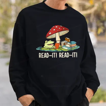 Pagewings Mushroom Read it Book Unisex Sweatshirt