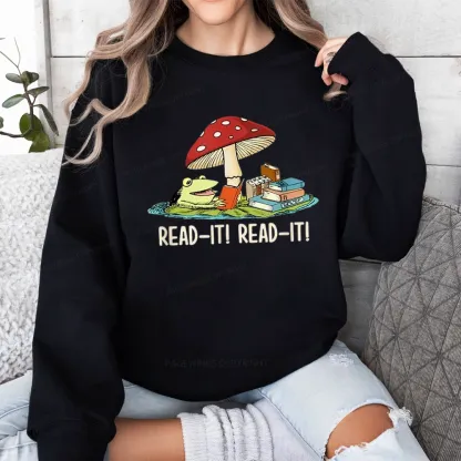 Pagewings Mushroom Read it Book Unisex Sweatshirt