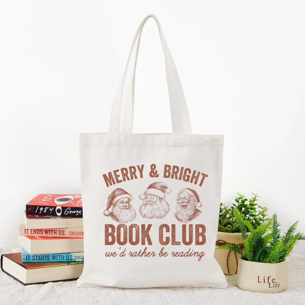 Pagewings Christmas Book Club Tote Bag