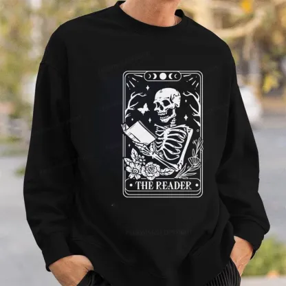 Pagewings Halloween The Reader Tarot Card Unisex  Classic Sweatshirt