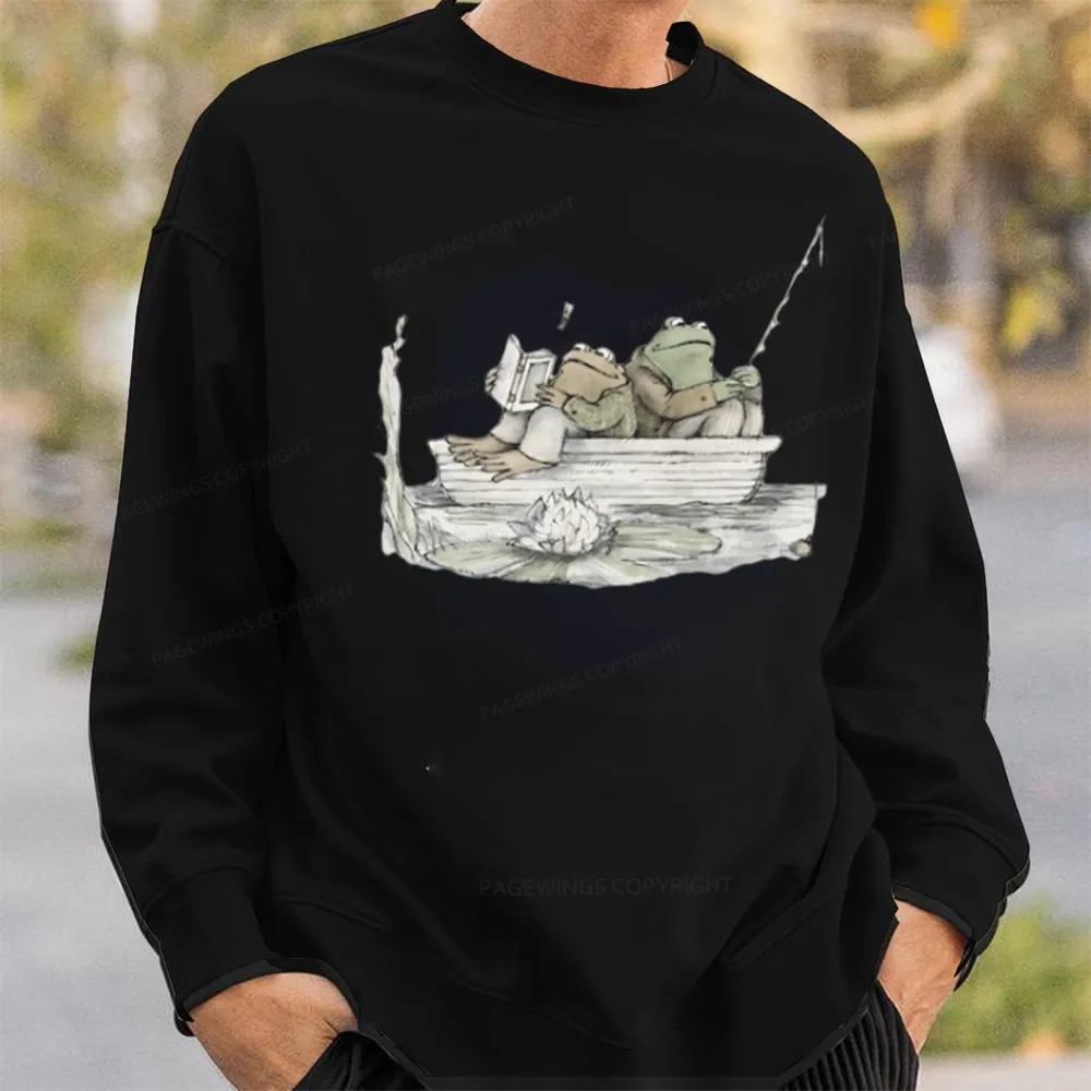 Pagewings Frog Reading Unisex  Classic Sweatshirt