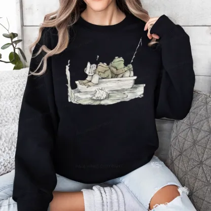 Pagewings Frog Reading Unisex  Classic Sweatshirt