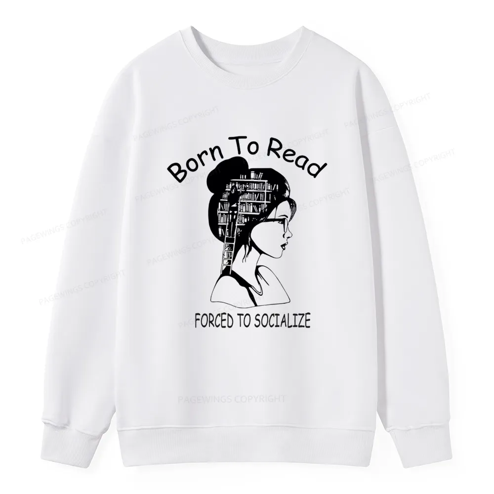 Pagewings Born To Read Unisex  Classic Sweatshirt