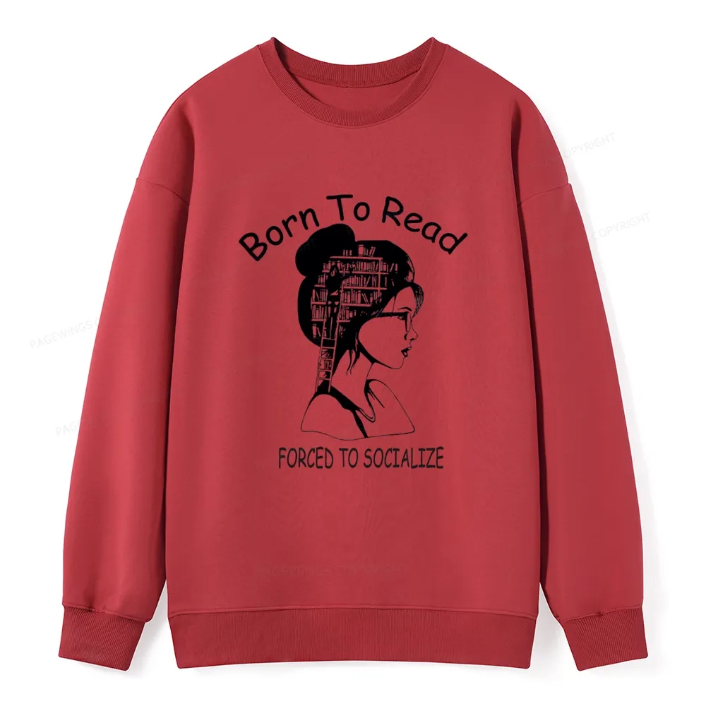 Pagewings Born To Read Unisex  Classic Sweatshirt
