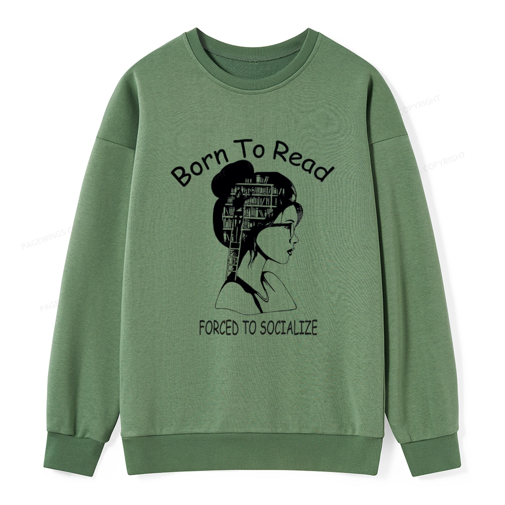 Pagewings Born To Read Unisex  Classic Sweatshirt