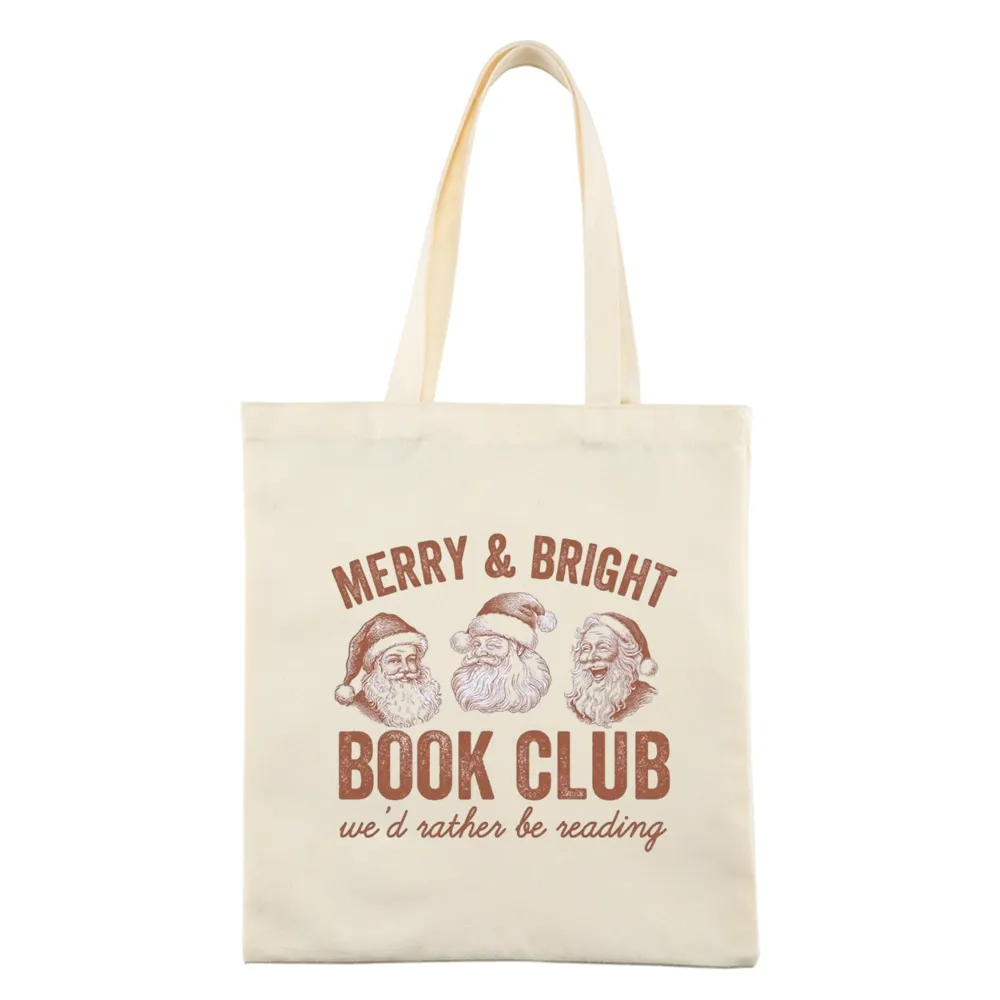 Pagewings Christmas Book Club Tote Bag