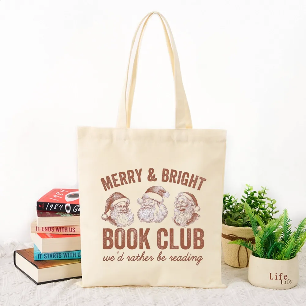Pagewings Christmas Book Club Tote Bag