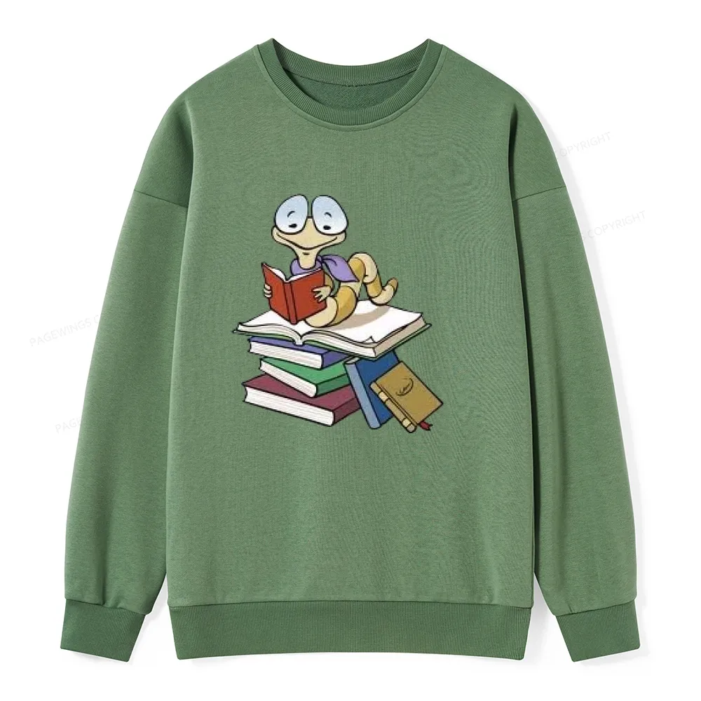 Pagewings Reading Snail and Book Unisex Classic Sweatshirt