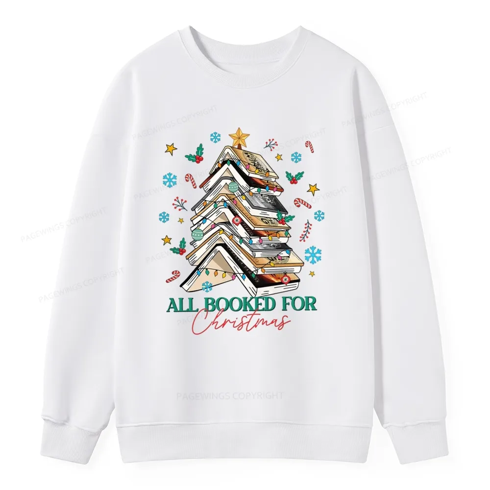 Pagewings Fourth Wing All Booked For Christmas Unisex Classic Sweatshirt