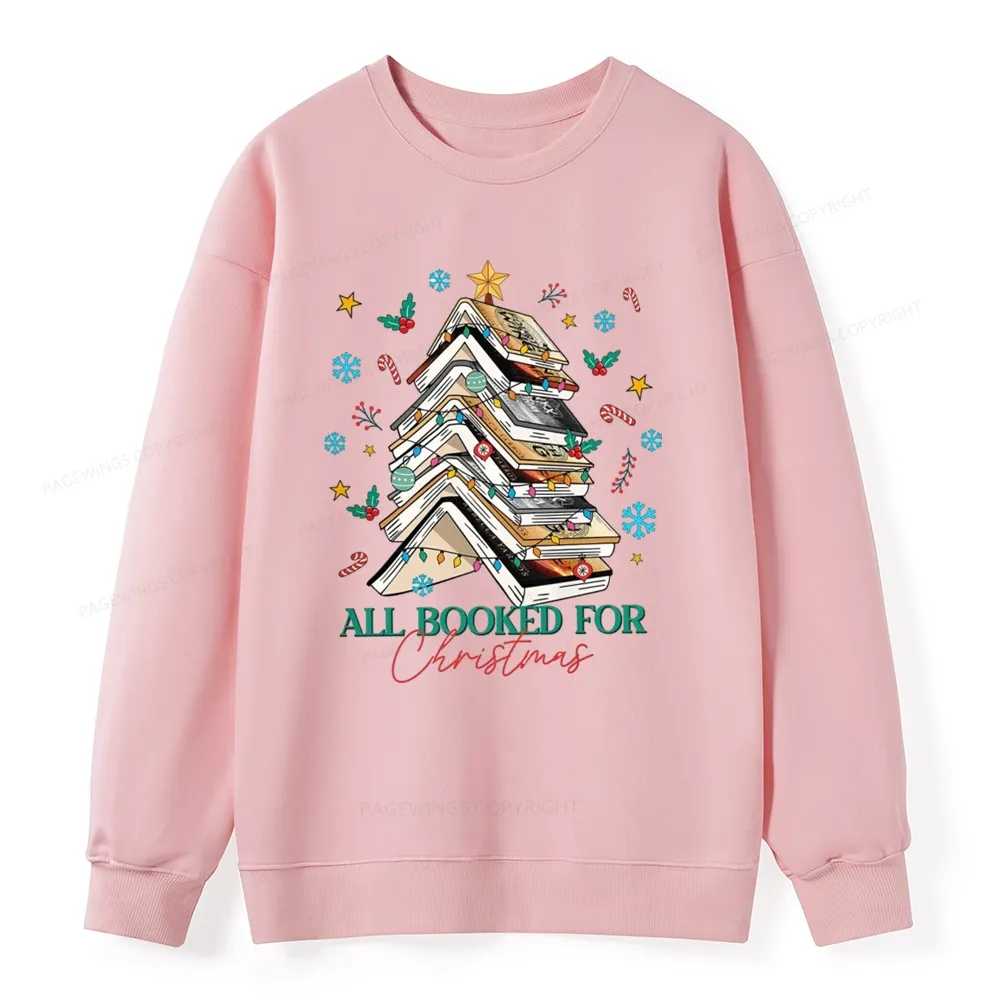 Pagewings Fourth Wing All Booked For Christmas Unisex Classic Sweatshirt