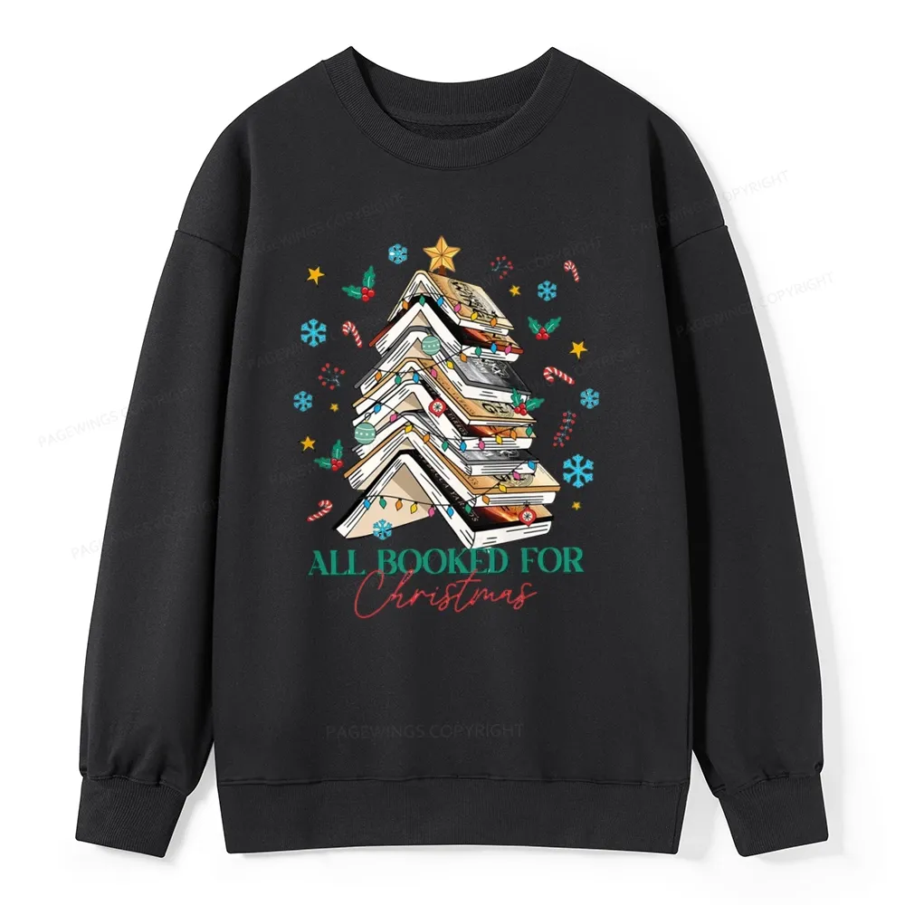 Pagewings Fourth Wing All Booked For Christmas Unisex Classic Sweatshirt
