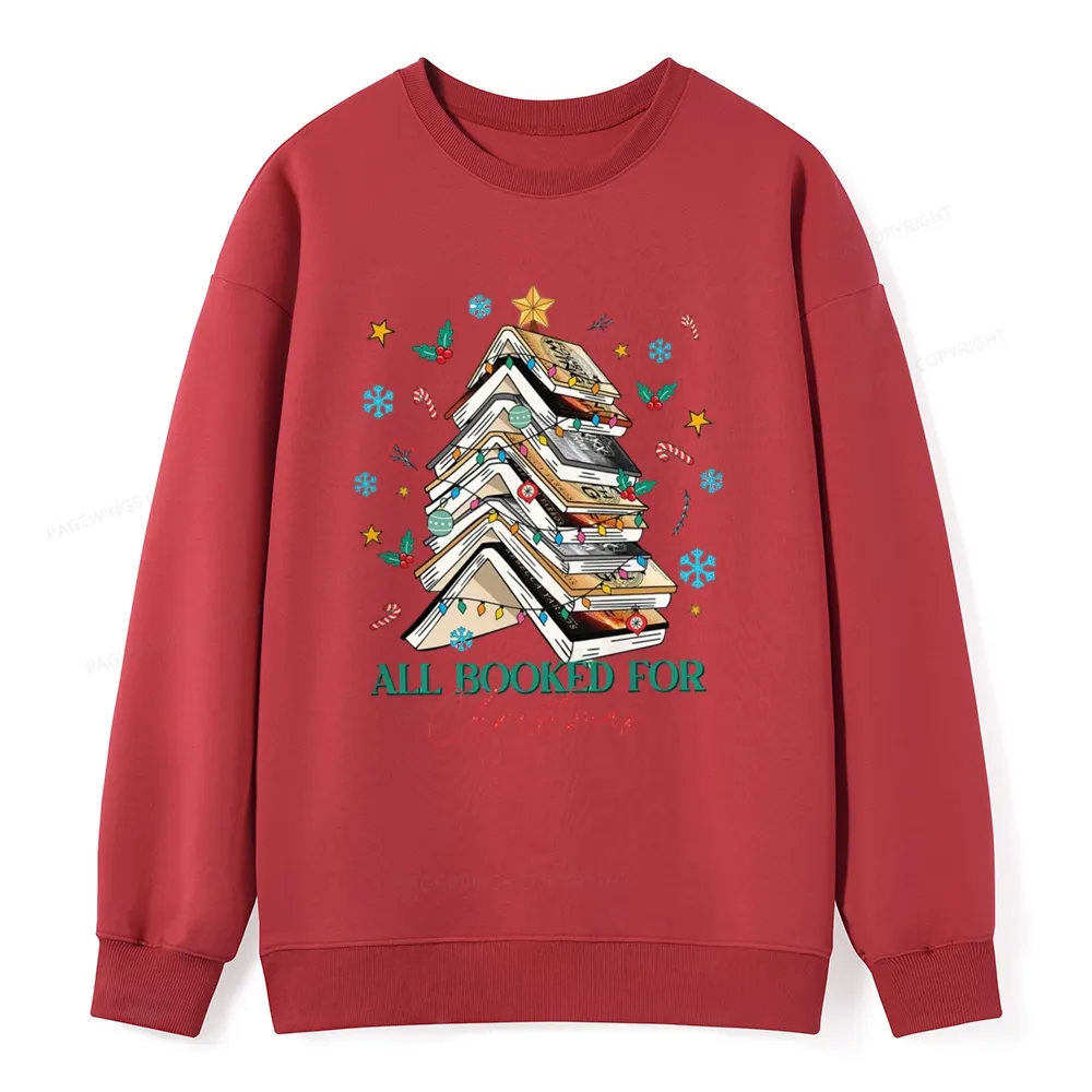 Pagewings Fourth Wing All Booked For Christmas Unisex Classic Sweatshirt