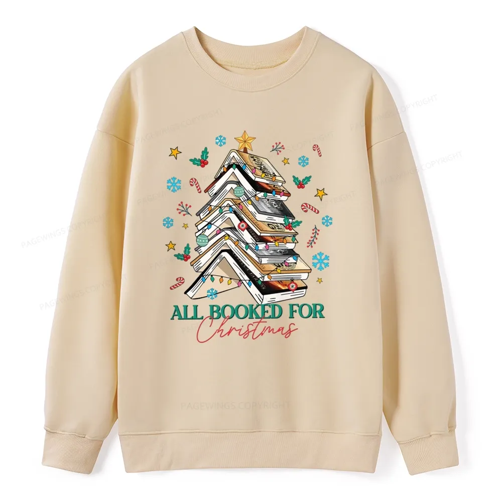 Pagewings Fourth Wing All Booked For Christmas Unisex Classic Sweatshirt