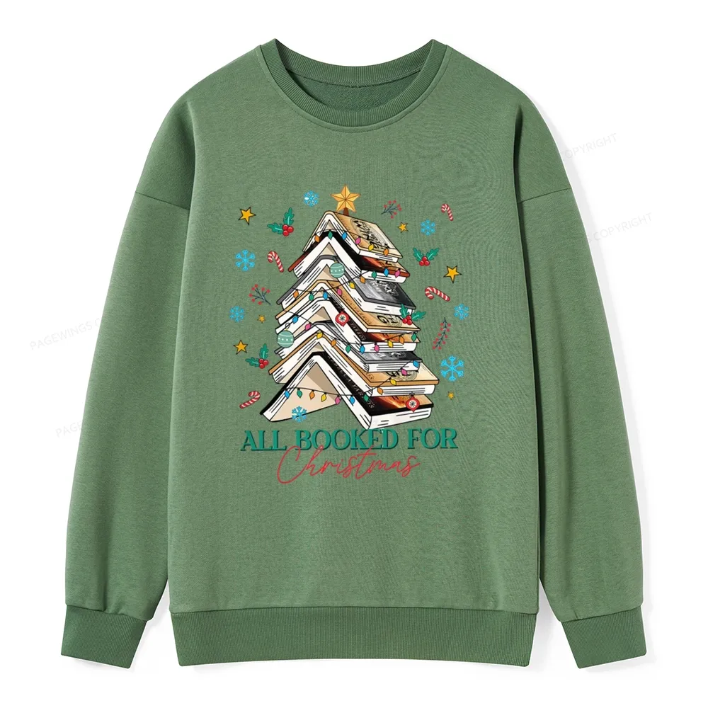 Pagewings Fourth Wing All Booked For Christmas Unisex Classic Sweatshirt