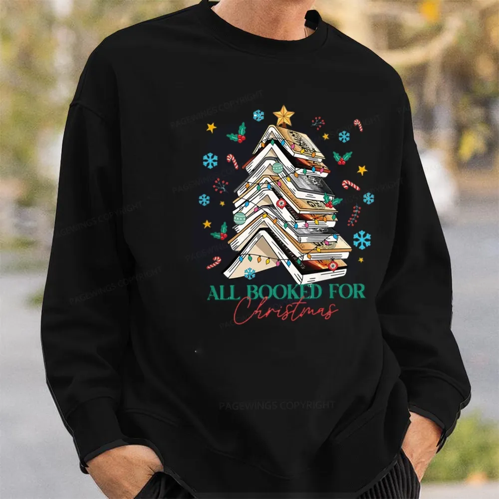 Pagewings Fourth Wing All Booked For Christmas Unisex Classic Sweatshirt
