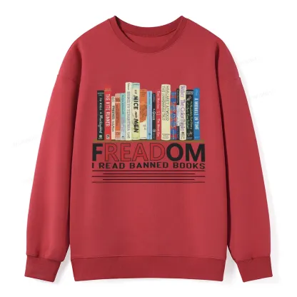 Pagewings Freadom I Read Banned Books Unisex Classic Sweatshirt
