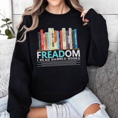 Pagewings Freadom I Read Banned Books Unisex Classic Sweatshirt
