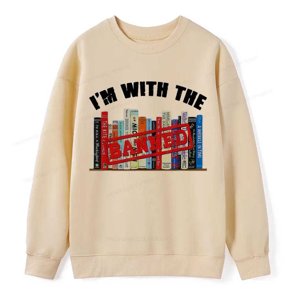 Pagewings I'm With The Banned Funny Book Unisex Classic Sweatshirt