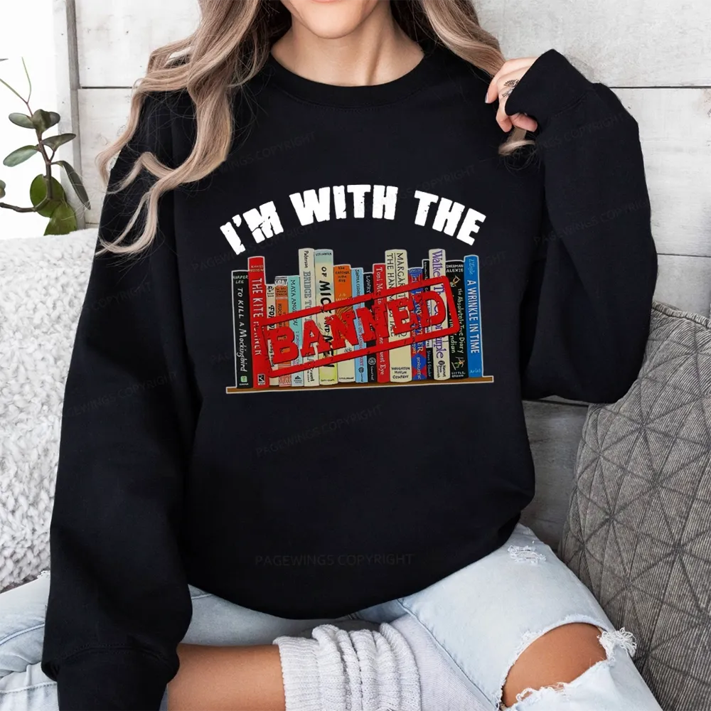 Pagewings I'm With The Banned Funny Book Unisex Classic Sweatshirt