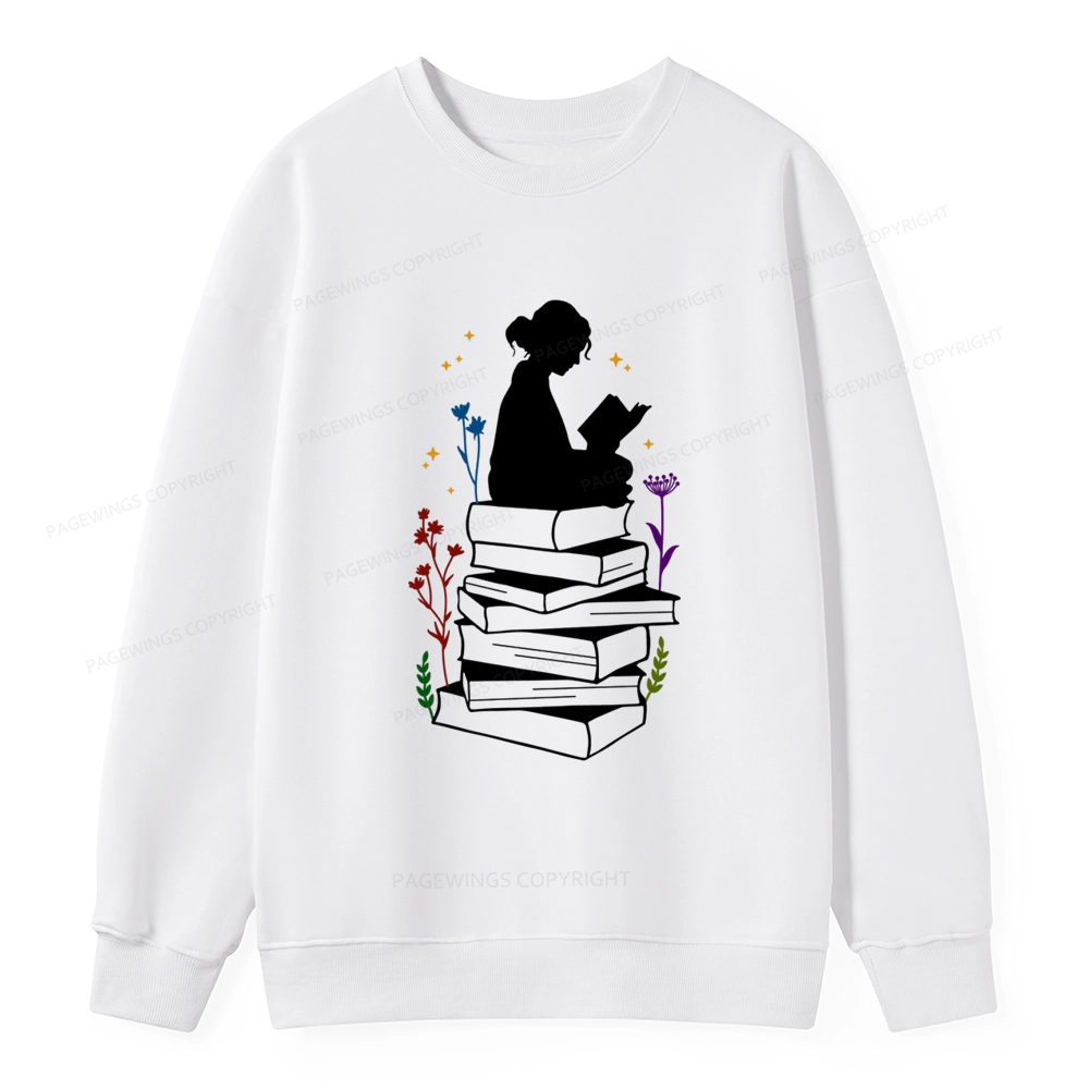 Pagewings Girl Reading Unisex Classic Sweatshirt