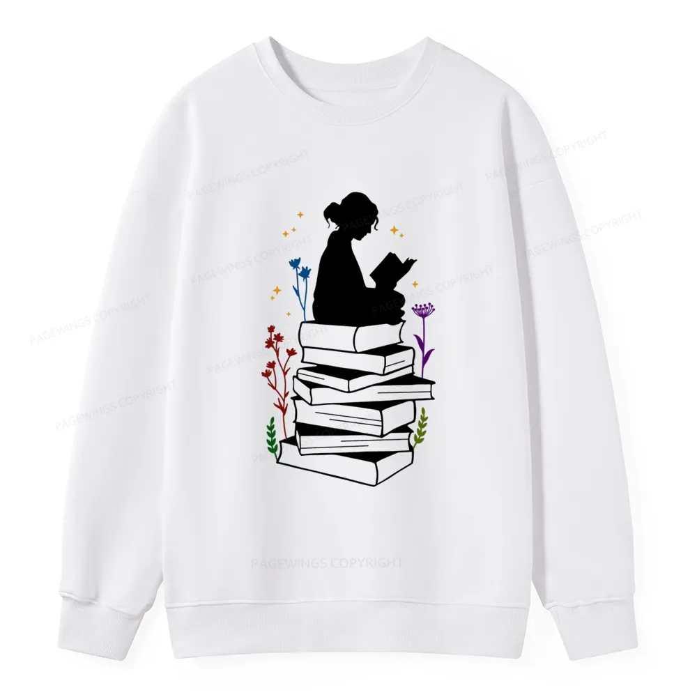 Pagewings Girl Reading Unisex Classic Sweatshirt