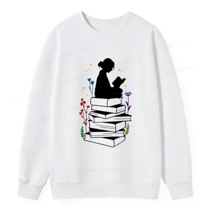 Pagewings Girl Reading Unisex Classic Sweatshirt