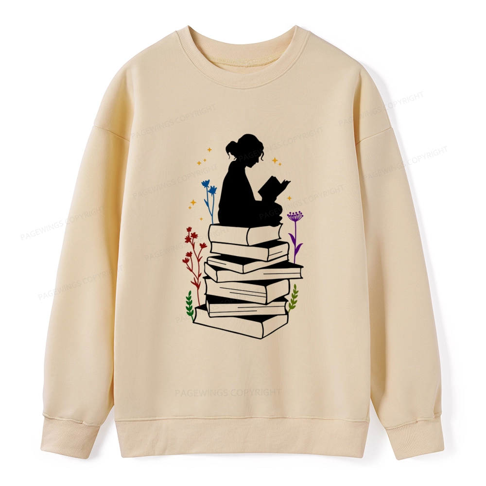 Pagewings Girl Reading Unisex Classic Sweatshirt