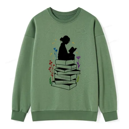 Pagewings Girl Reading Unisex Classic Sweatshirt