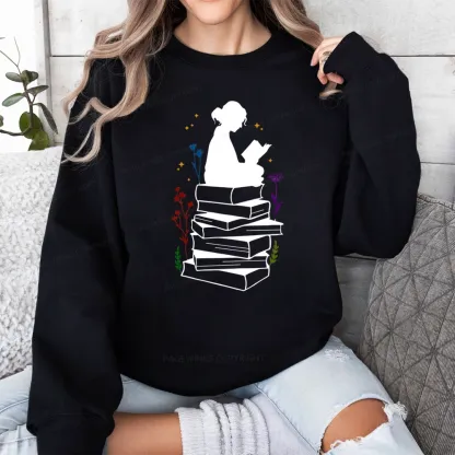 Pagewings Girl Reading Unisex Classic Sweatshirt