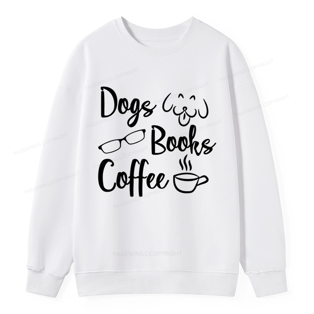 Pagewings Dogs Books Coffee Unisex Classic Sweatshirt