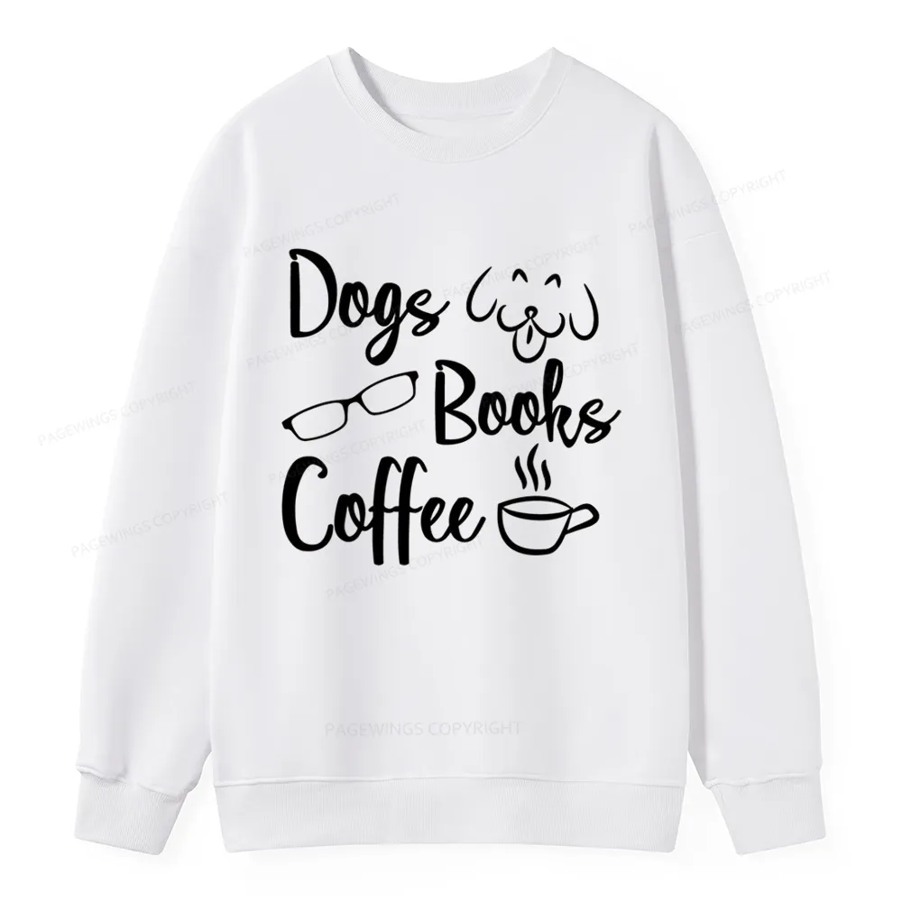 Pagewings Dogs Books Coffee Unisex Classic Sweatshirt