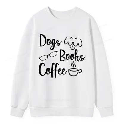 Pagewings Dogs Books Coffee Unisex Classic Sweatshirt
