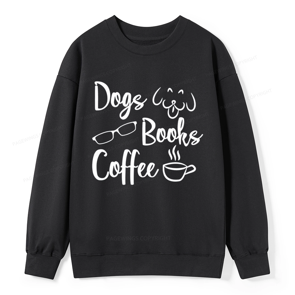 Pagewings Dogs Books Coffee Unisex Classic Sweatshirt
