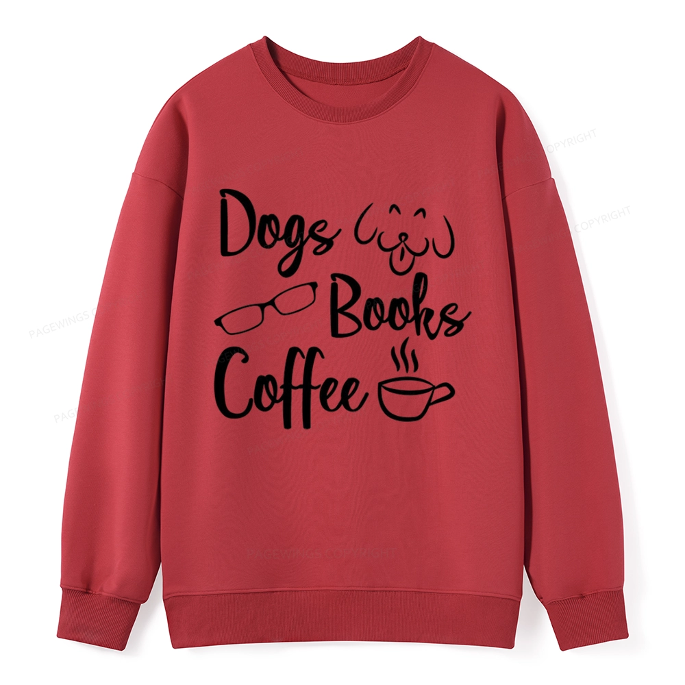 Pagewings Dogs Books Coffee Unisex Classic Sweatshirt
