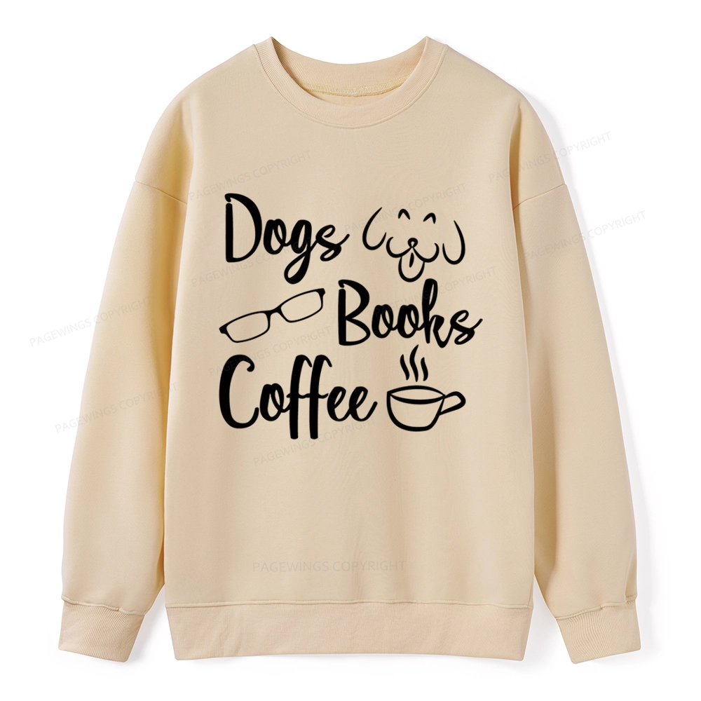 Pagewings Dogs Books Coffee Unisex Classic Sweatshirt