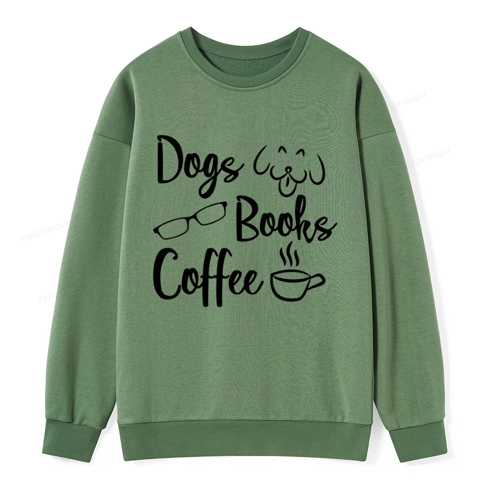 Pagewings Dogs Books Coffee Unisex Classic Sweatshirt
