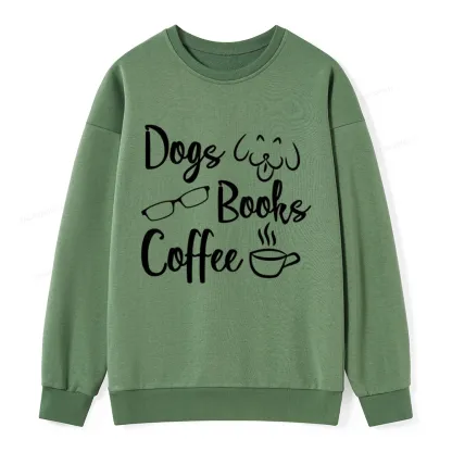 Pagewings Dogs Books Coffee Unisex Classic Sweatshirt