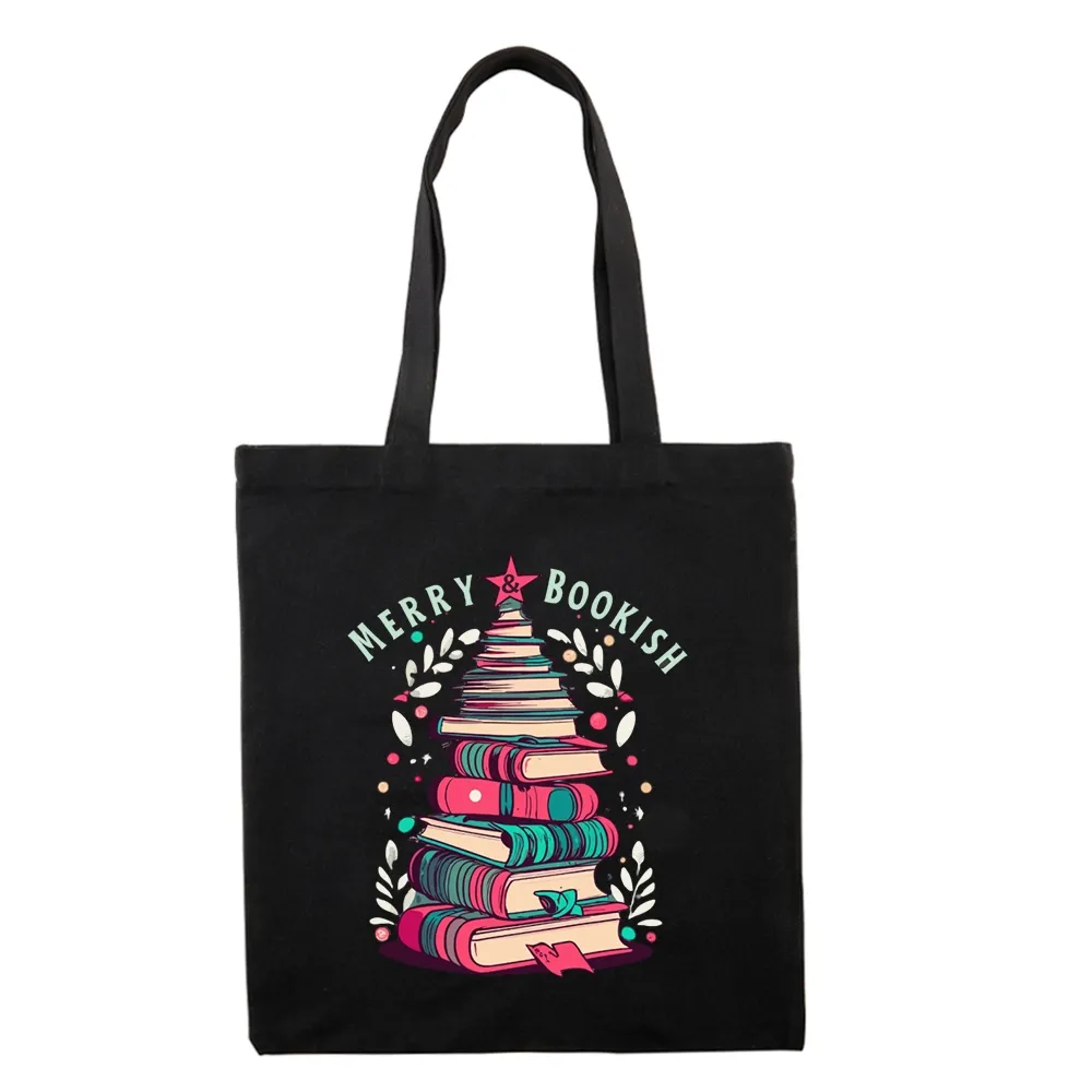Pagewings Merry & Bookish Christmas Tote Bag