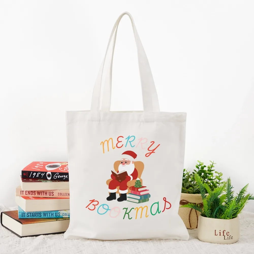 Pagewings Merry Bookmas Christmas Tote Bag