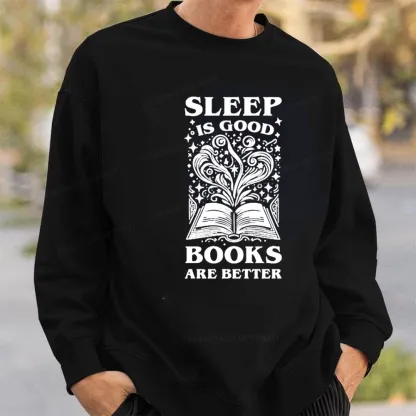 Pagewings Sleep is Good Books are Better Unisex Classic Sweatshirt